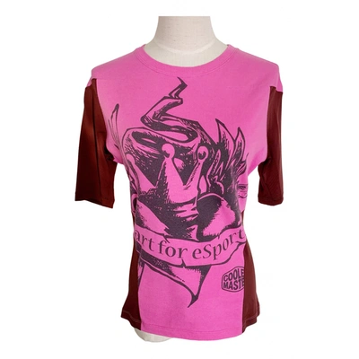 Pre-owned Marine Serre T-shirt In Pink