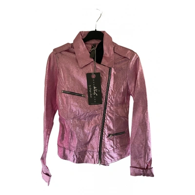 Pre-owned Giorgio Brato Leather Jacket In Pink