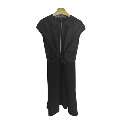 Pre-owned Carven Wool Mid-length Dress In Black