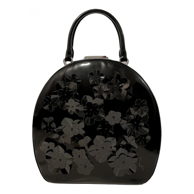 Pre-owned Simone Rocha Patent Leather Handbag In Black