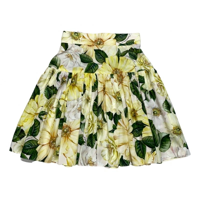 Pre-owned Dolce & Gabbana Mini Skirt In Yellow
