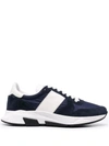 Tom Ford Jagga Panelled Leather Low-top Trainers In Blue