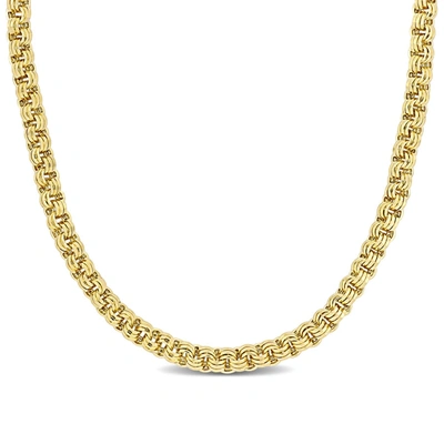 Amour Ladies 14k Yellow Gold Link Chain Necklace Size 18 Inches