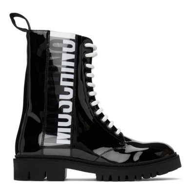 Moschino Women's  Black Other Materials Ankle Boots