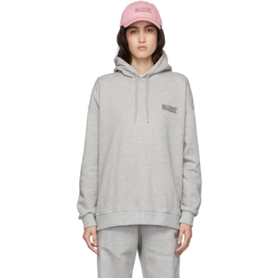 Ganni Grey Software Isoli Hoodie In Paloma Melange