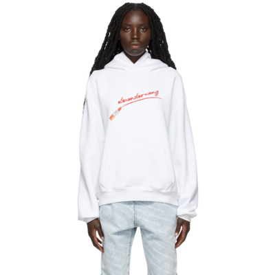 Alexander Wang Hoodie With Lipstick Graphic In Terry In Bright 