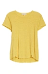 Frame Easy True Organic Linen T-shirt In Dijon