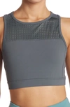 Threads 4 Thought Perforated Sports Bra In Marsh