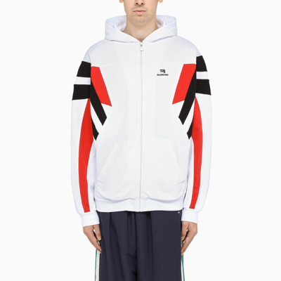 Balenciaga Sporty B Zip-up Tracksuit Hoodie In White