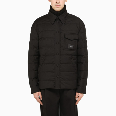 Dolce & Gabbana Black Quilted Nylon Jacket