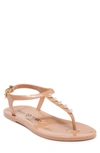 Katy Perry The Geli Studded Sandal In Pearl/ Light Tan