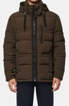 Andrew Marc Huxley Removable Hood Jacket In Olive