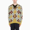 NEEDLES MULTICOLOUR DIAMOND PATTERN CARDIGAN,JO256WO-J-NEEDL-YE