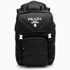 PRADA BLACK RE-NYLON PADDED BACKPACK WITH HOOD,2VZ135HCI2DXR-J-PRADA-F0002