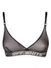 Off-white Logo-band Triangle Bra In Black