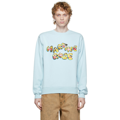 Martine Rose Graphic Print Sweatshirt In Blue