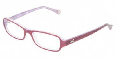 Dolce & Gabbana Transparent Rectangular Ladies Eyeglasses Dd1201 1766 50 In Purple