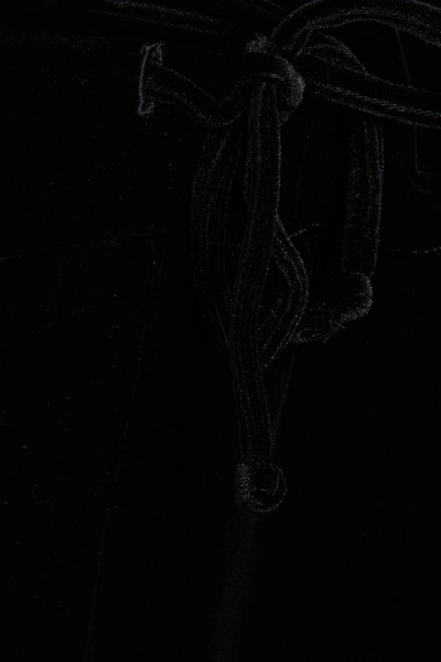 Commando Stretch-velvet Tapered Pants In Black