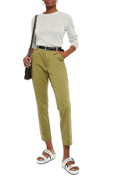 Rag & Bone Cotton Slim-leg Trousers In Leaf Green