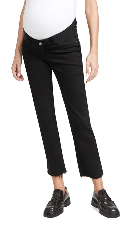 Dl 1961 Patti Straight Maternity Ankle Jeans In Black