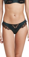 Kiki De Montparnasse Lace Inset Thong In Forest