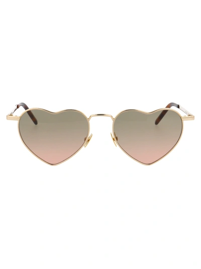 Saint Laurent Eyewear Loulou Heart Frame Sunglasses In Multi