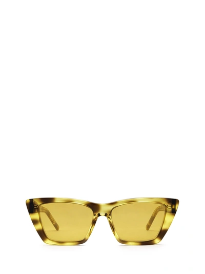 Saint Laurent Sl 276 Havana Sunglasses In Havana Yellow Yellow