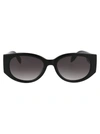 Alexander Mcqueen Am0330s Sunglasses In 001 Black Black Grey