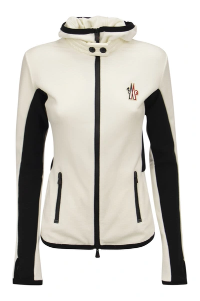 Moncler Colour-block Slim-fit Jacket In White