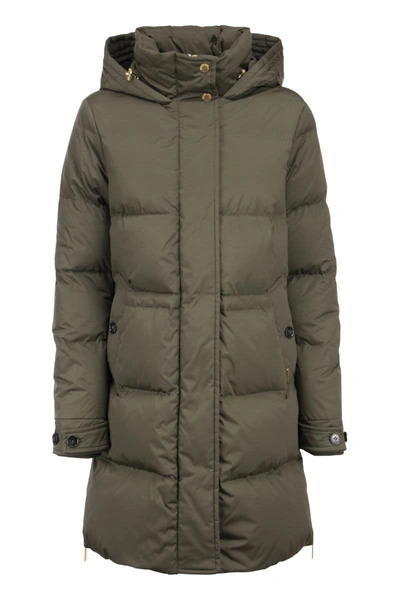 Woolrich Alsea Puffy Parka Down Jacket In Verde