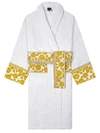 Versace Cotton Bathrobe With Amplified Medusa Print
