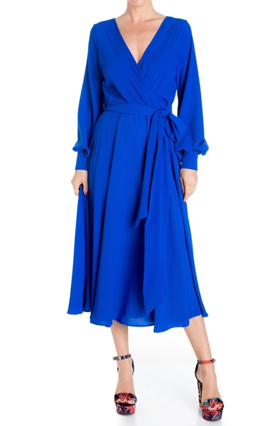 Meghan La Lilypad Midi Dress In Royal