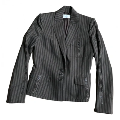 Pre-owned Dior Wool Suit Jacket In Brown