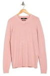 X-ray V-neck Rib Knit Sweater In Light Pink