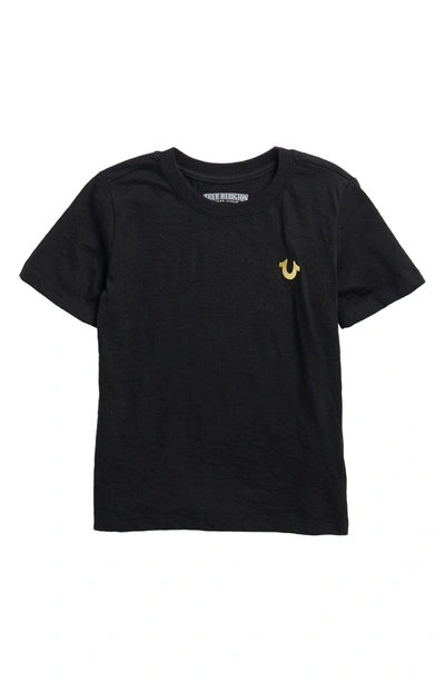 True Religion Kids' Gold Buddha Logo T-shirt In Black ModeSens
