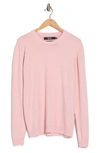 X-ray Crew Neck Knit Sweater In Light Pink