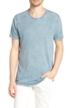 Ag Theo Slim Fit Hemp & Organic Cotton Crewneck T-shirt In Sunbaked Mosaic Blue