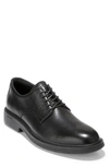 Cole Haan Goto Leather Plain Toe Derby In Black Wp