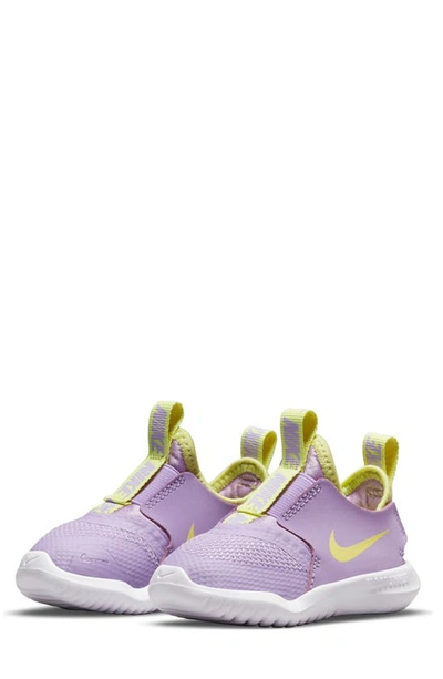 Nike Flex Runner Slip-on Running Shoe In Lilac/ Lemon Twist