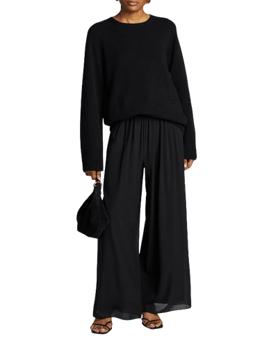The Row Sibel Wool-cashmere Sweater In Black