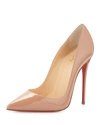 Christian Louboutin So Kate Patent Pointed-toe Red Sole Pump In Nude