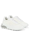 Jimmy Choo Memphis Nylon And Leather Sneakers In V White Mix