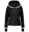 Moncler Lamoura Hooded Grosgrain-trimmed Quilted Down Ski Jacket In Black