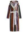Missoni Giacomo Hooded Cotton Robe In Multicolour
