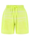 ALEXANDER WANG FLUO YELLOW COTTON SHORTS  YELLOW ALEXANDER WANG DONNA S