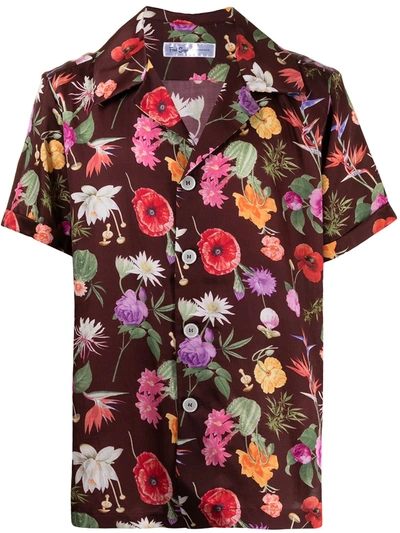Fred Segal Floral Short-sleeve Shirt In Red