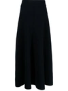 Pringle Of Scotland Fine-knit Midi Skirt In Blue