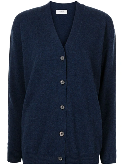 Pringle Of Scotland V-neck Cashmere Cardigan In Blue