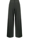 Pringle Of Scotland High-waist Wide-leg Knitted Trousers In Grey