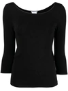 Wolford Cordoba Boatneck Pullover Top In Black